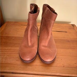 Vince Camuto Brown Leather Ankle Boots